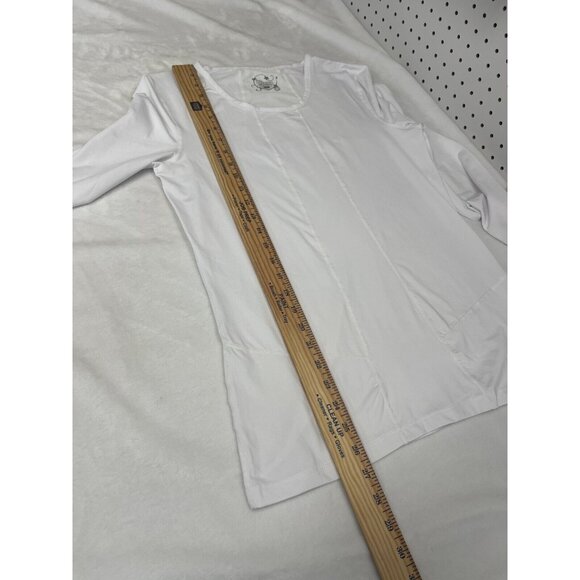 Terramar Hottotties Womens White Performance Top L Long‎ Sleeve with Thumb Hole - Picture 8 of 9